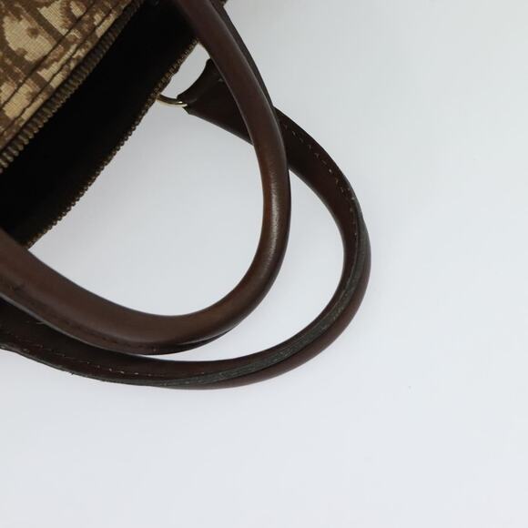 DIOR Trotter Canvas Hand Bag Brown Gold - Picture 7 of 12